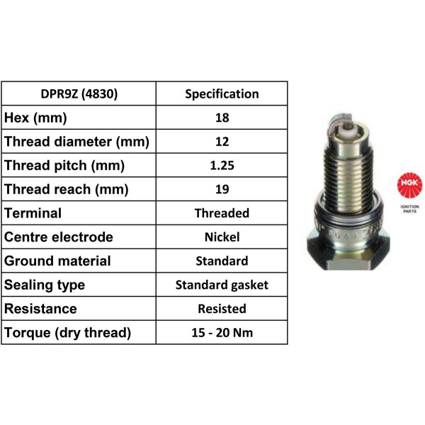 NGK NGK Spark Plug DPR9Z Plugs [Box 10]